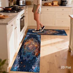 Amazon Kitchen Long Flannel Doormat Non-Slip Foot Mat Hallway Carpet Bedside Rug Single Cross-Border Drop Shipping