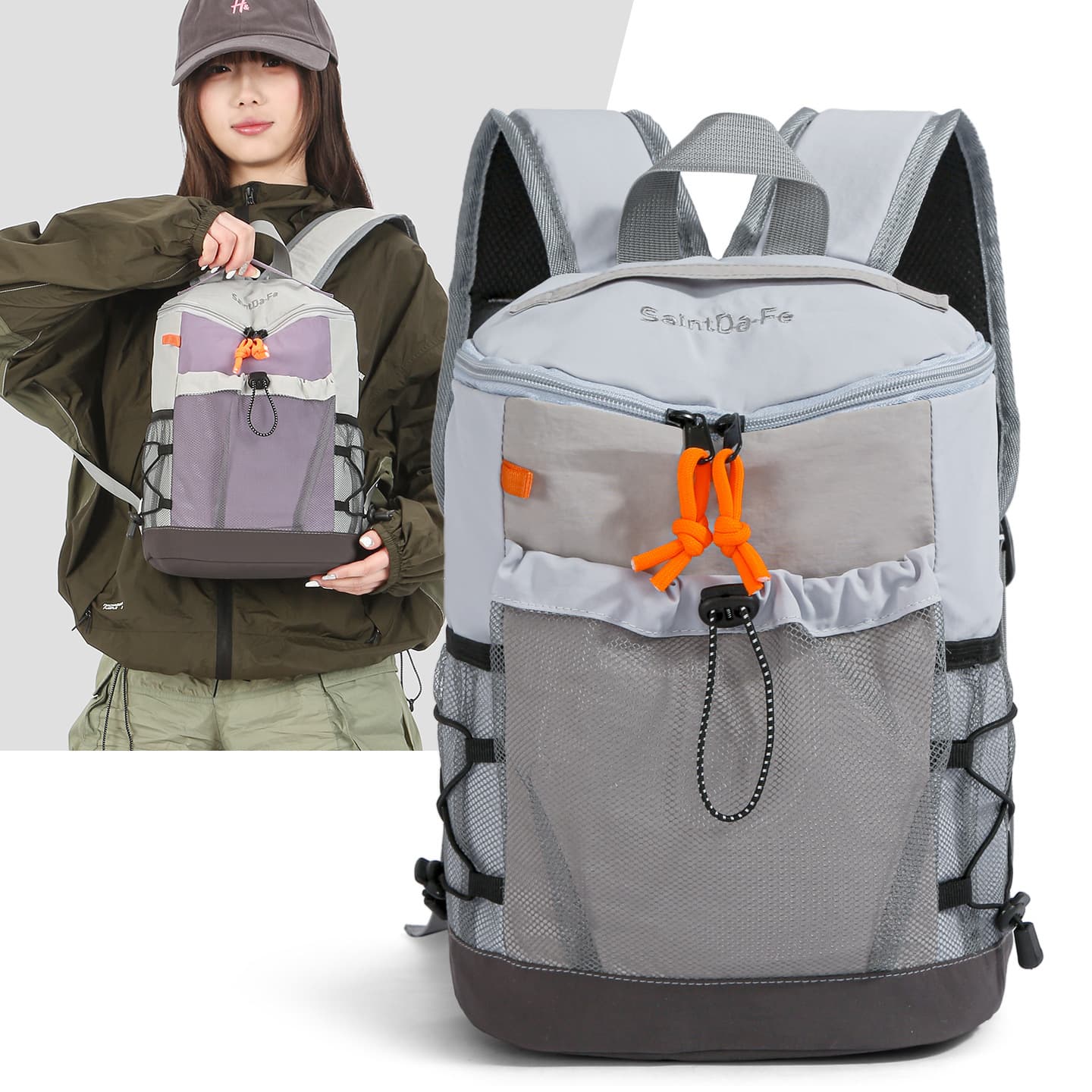 Cross-border Outdoor Hiking Backpack Large Capacity Lightweight Casual Travel Double Shoulder Bag for Travel Student Schoolbag Sports Bag