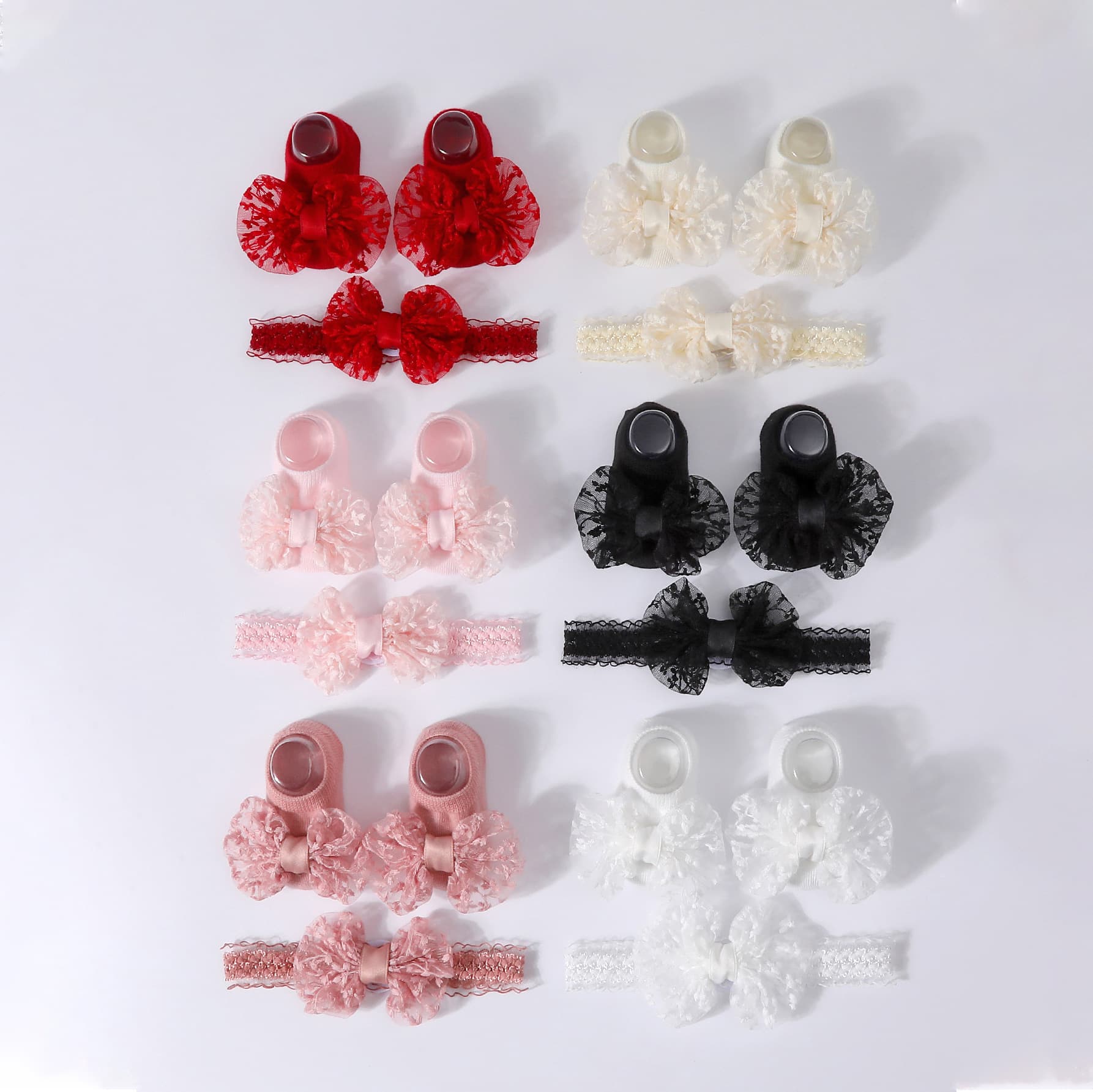 European and American Baby Headband and Socks Two-Piece Set, Lolita Lace Princess Socks and Headband Combination, Children's Headwear