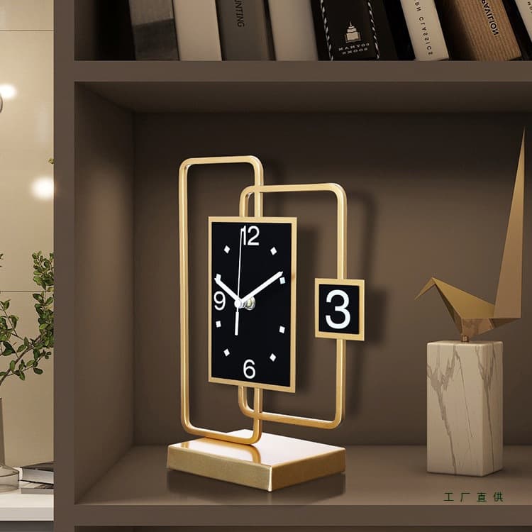 Desktop Clock Living Room Decoration Home Fashion Table Clock Modern Simple Sitting Clock Creative Clock