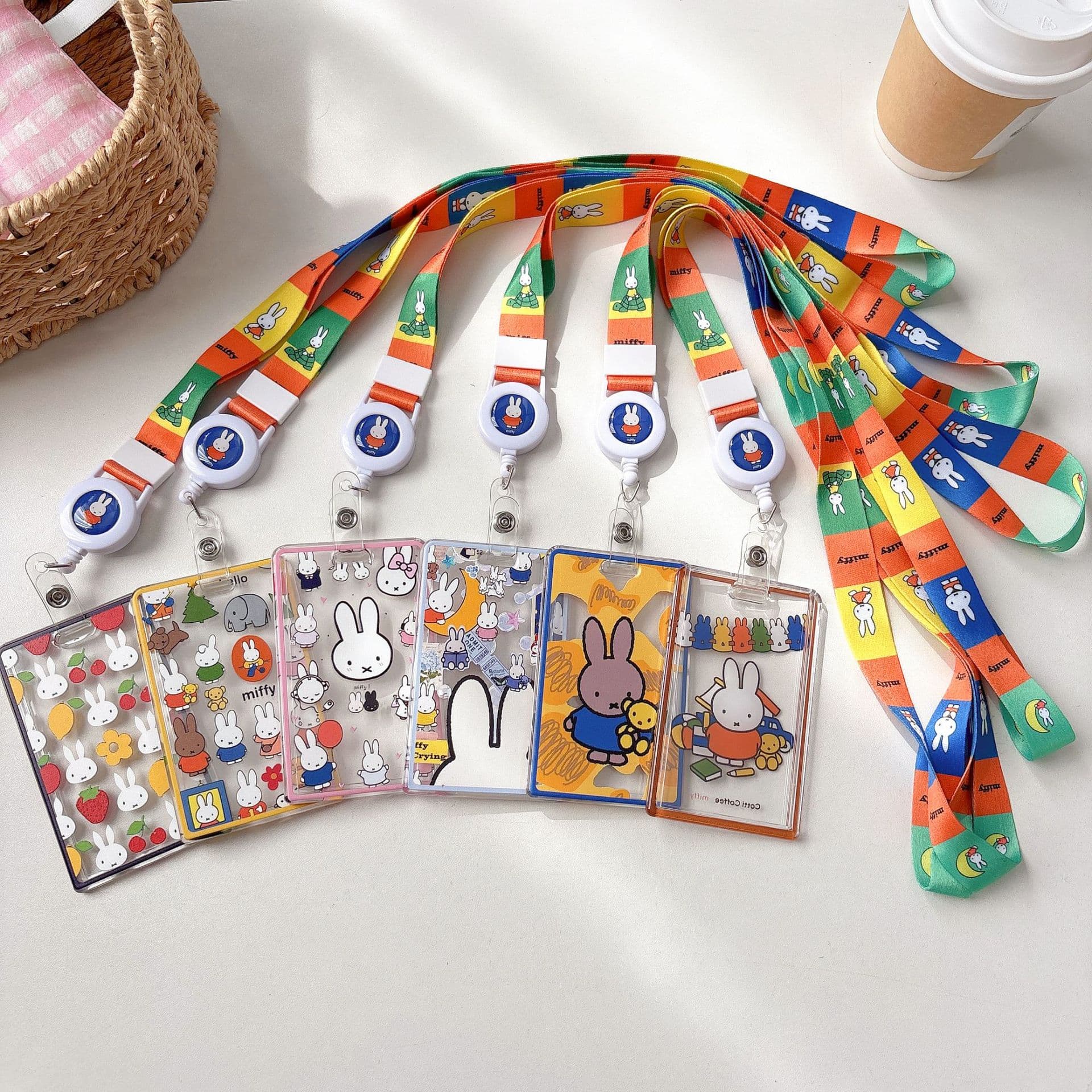 C-Series Miffy Rabbit Retractable Acrylic Card Holder, Student Badge, Game Card, Campus Card Protector, In Stock, Cute