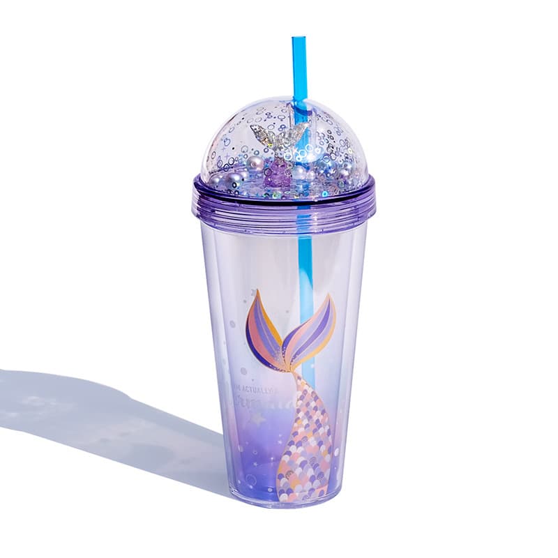Girlwill Unicorn Straw Cup Kidsren's Creative Small Gift Water Cup Picture Printing Plastic Cup for Women