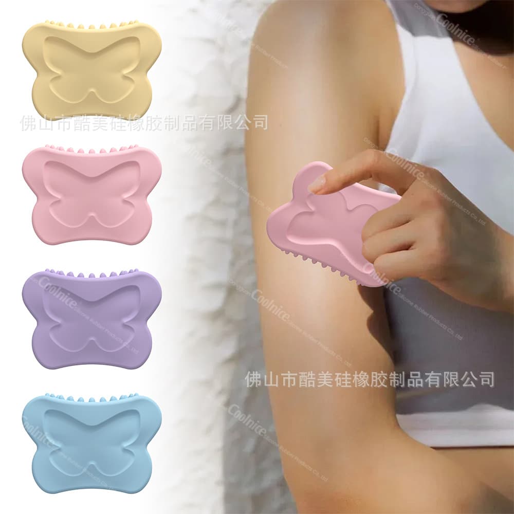 Cross-border Silicone Gua Sha Tool Facial Acupoint Massage Tool Face and Leg Multifunctional Health Massage Tool