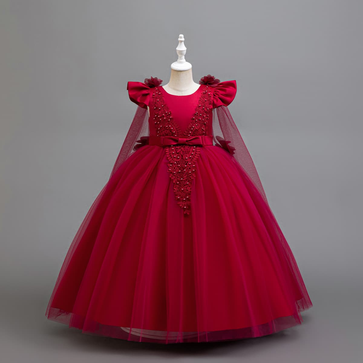 Wholesale Children's Evening Dress Girls Tulle Skirt Princess Puffy Dress Cross-border Children's Gown Flower Girl Performance Costume