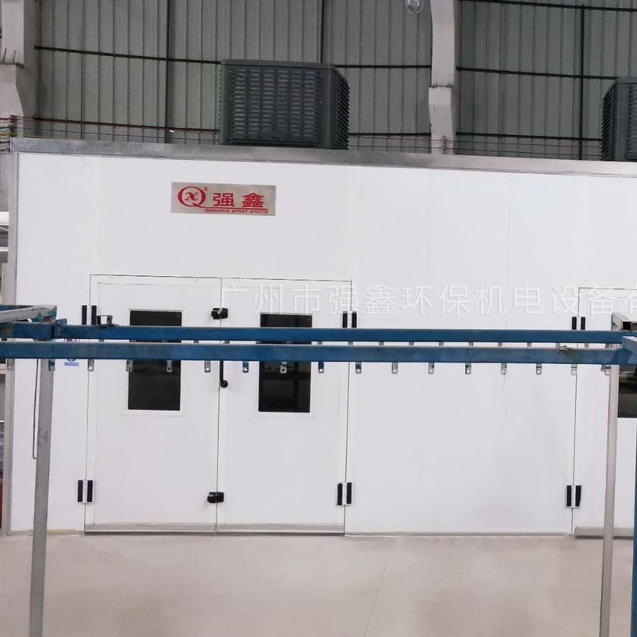 Qiangxin industrial spray and bake booth, furniture spray booth, high-temperature paint baking booth, custom paint baking equipment