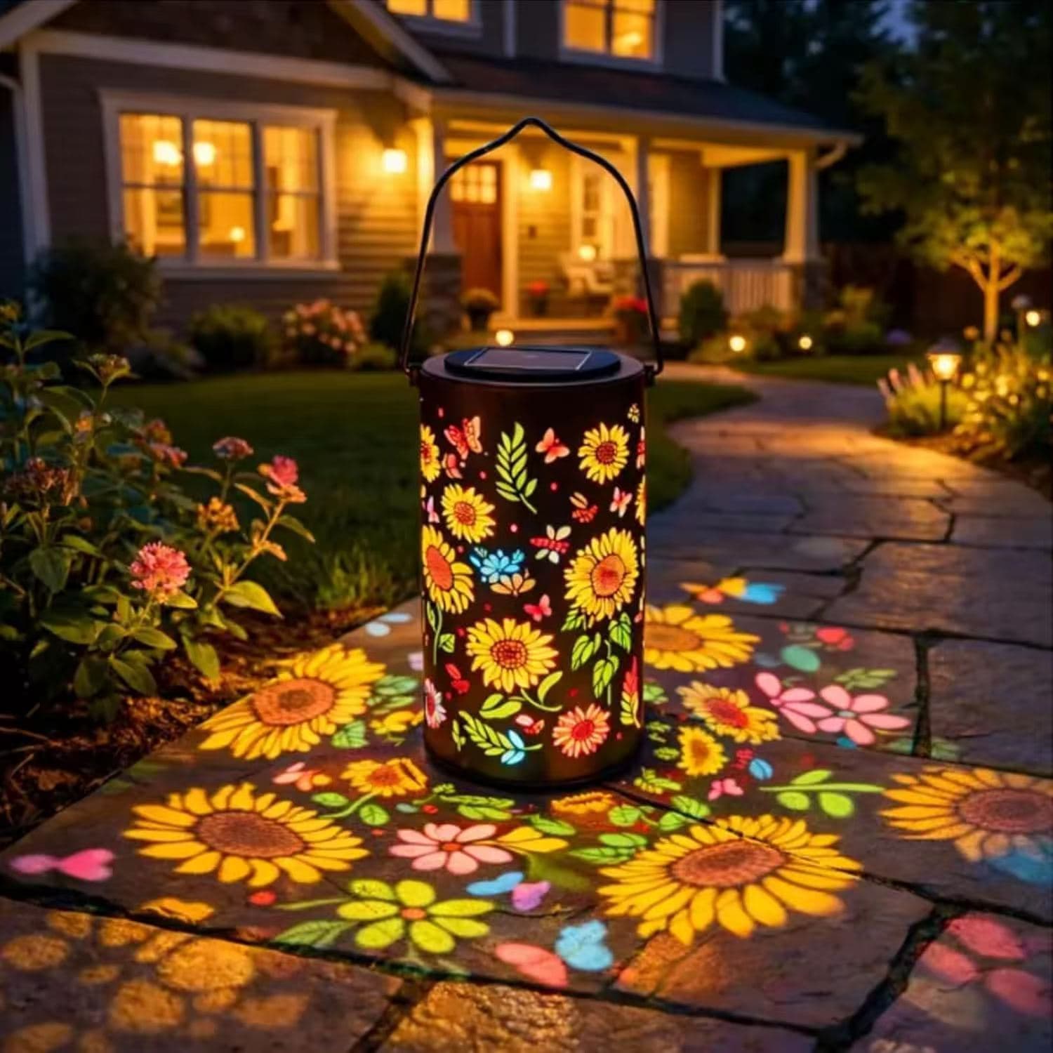 Amazon Best-Selling Sunflower Solar Outdoor Garden Light for Yard, Tree Hanging, Ground Insert, Lawn Ambiance Lighting