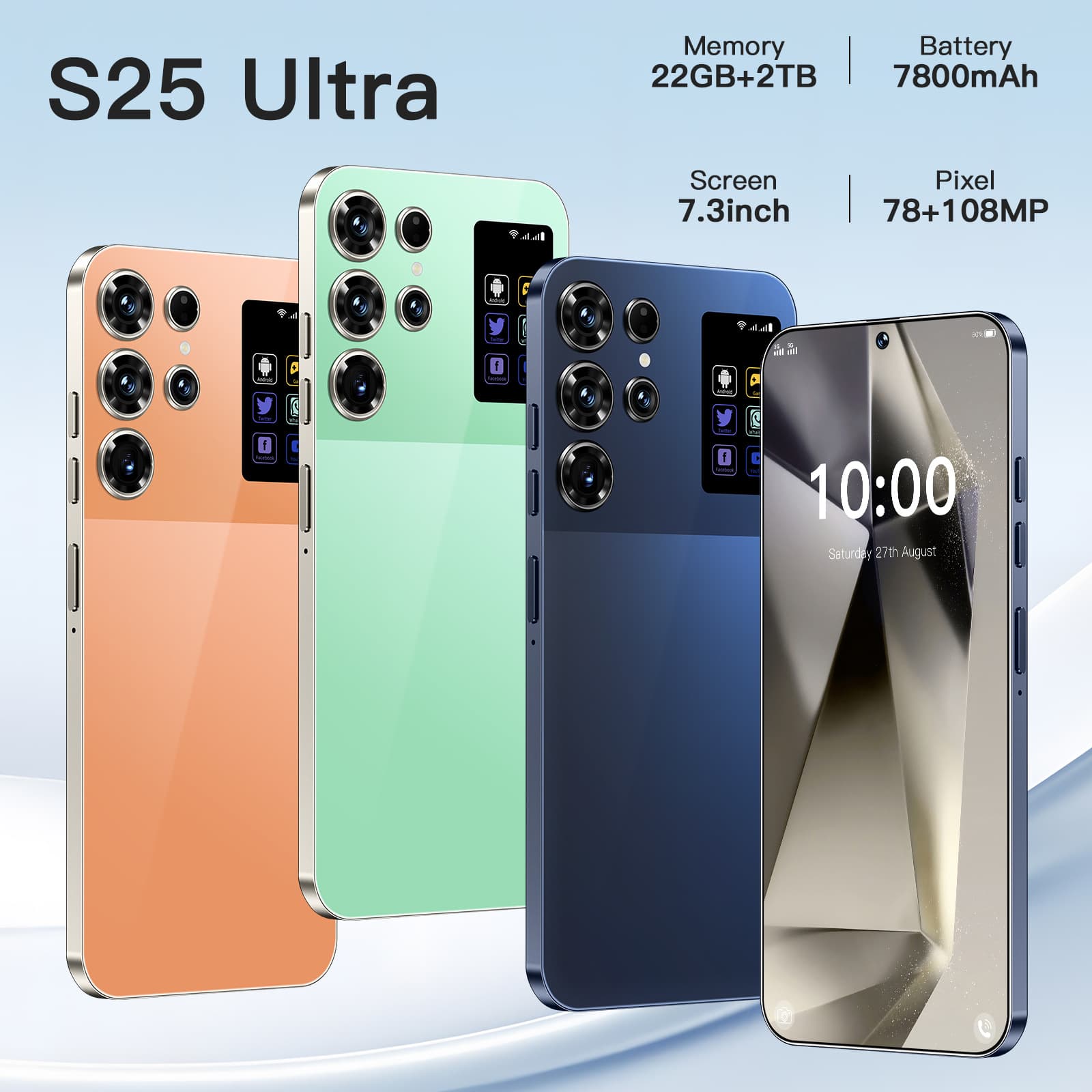 S25 Ultra cross-border dedicated smartphone true 4G dual SIM dual standby 22GB+2TB factory wholesale delivery