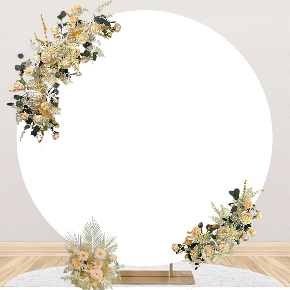 Cross-border Amazon Solid Color Round Background Cloth Cover for Wedding, Festival, Party, Business Decoration Photo Backdrop