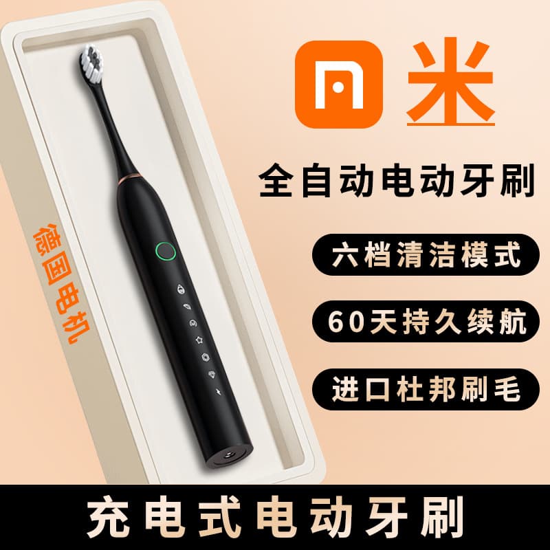 New Electric Toothbrush 6-Mode Sonic Vibration Soft Bristle Rechargeable Waterproof Adult Unisex Gift