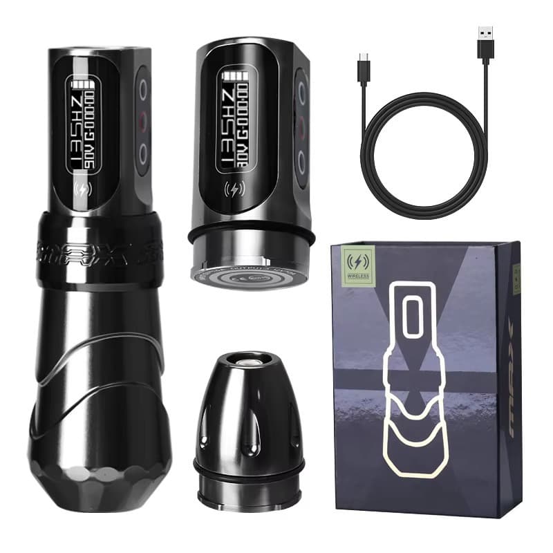 MAX Dual Battery Wireless Tattoo Pen Tattoo Machine Battery Pen Lining Integrated Machine Motor Machine Cross-border Wholesale