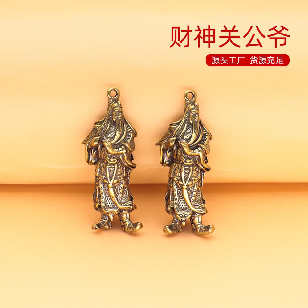 God of Wealth Buddha Statue Keychain Pendant, Hand Carved Supplies Feng Shui Deity Small Gift Present Wholesale Maitreya Buddha