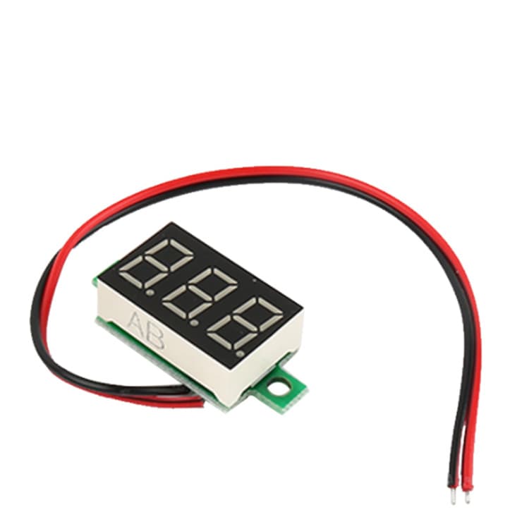 0.36-inch Digital Tube Two-Wire Digital Display Voltmeter Head Adjustable Precision DC4.5V-30V Red Blue Green