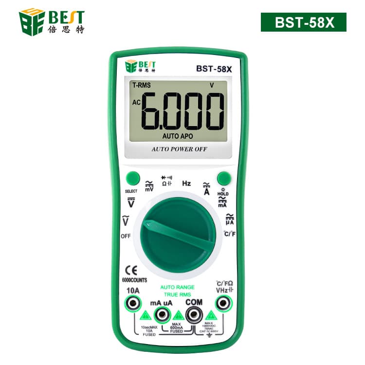 Best 58X four-digit semi-automatic range digital multimeter computer mobile phone electrician digital multimeter