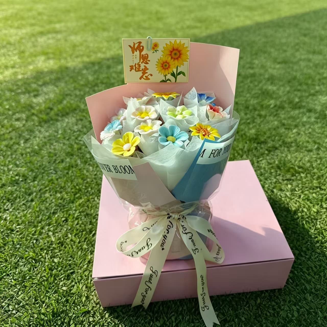 Finished Ceramic Flower Bouquets in Stock, Gifts for Teachers, Teacher's Day Birthday Gifts, Gift Delivery Service for Mentors, Teacher Appreciation Banquet