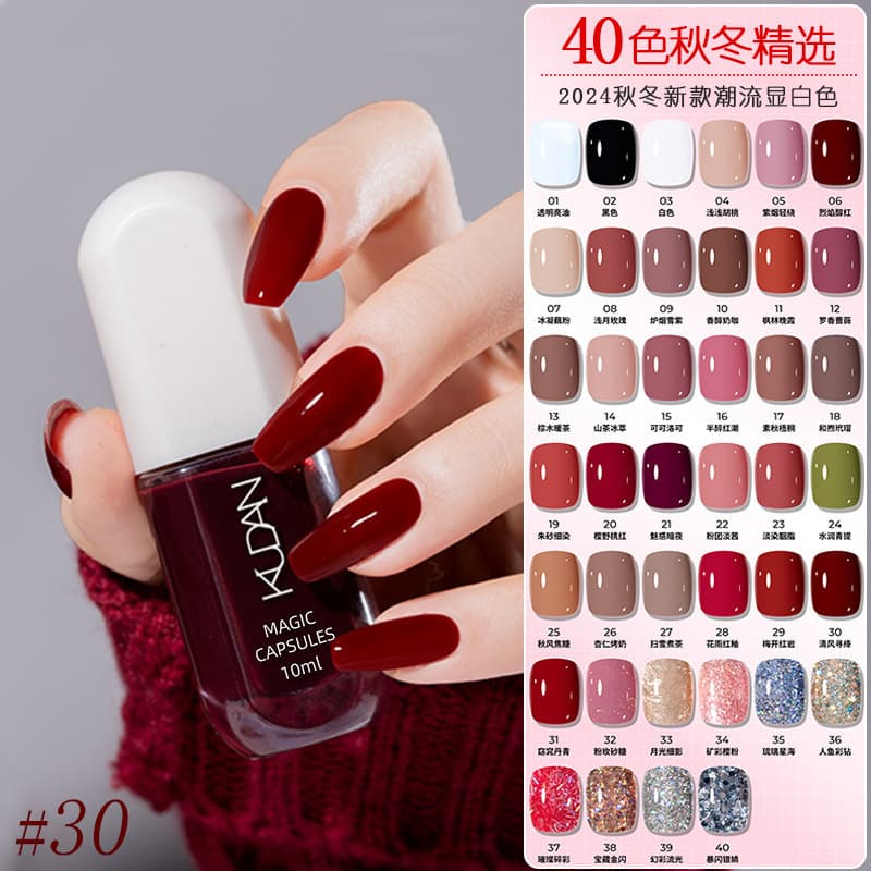 Nail Polish No UV Lamp Quick Dry Odorless Fine Glitter Sparkle with Sequins Nude Color Water-Based Peelable Nail Polish