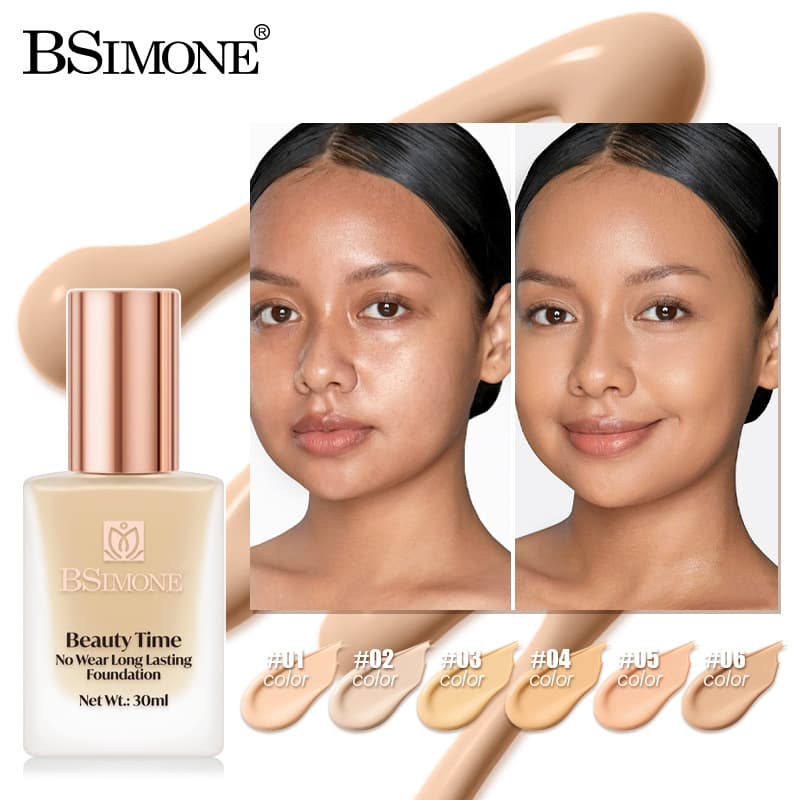 Cross-border Liquid Foundation Concealer Long-lasting Sweat-proof Natural Coverage Moisturizing Setting Waterproof Beauty Makeup Contour Foreign Trade Wholesale