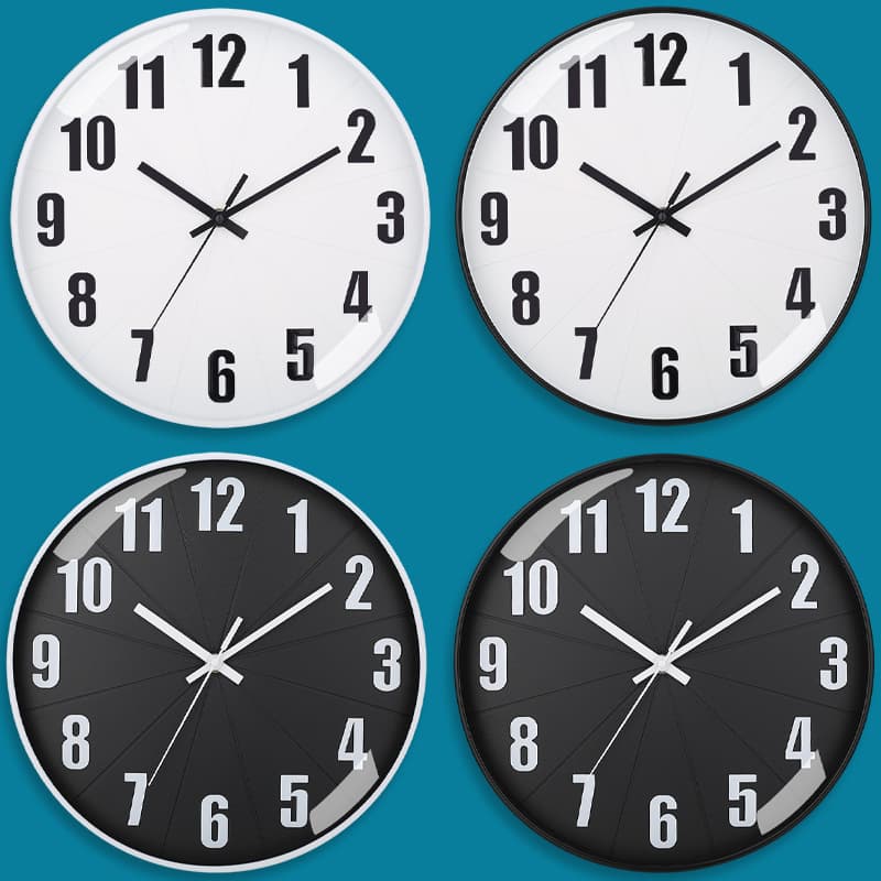 12-inch 30CM silent quartz wall clock creative fashion home living room three-dimensional digital simple clock wholesale