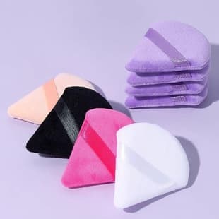 Triangle Velvet Loose Powder Puff Flocking Air Cushion Velvet Compact Powder Sponge Makeup Setting Powder Puff