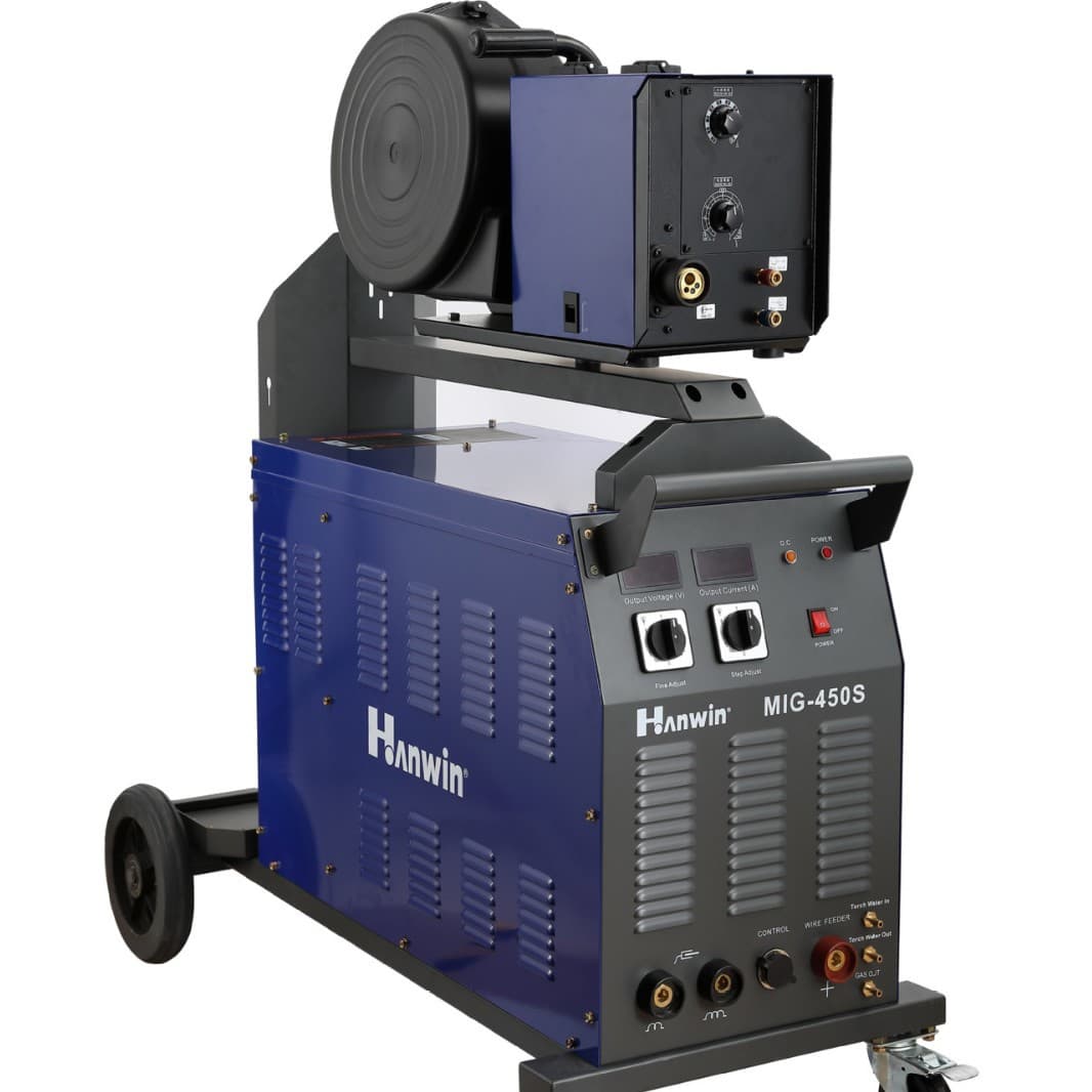 Welding King Welding Machine with Secondary Protection Welding Mig-450S Split Type with Circulating Cooling Water Tank and Trolley, Industrial Grade