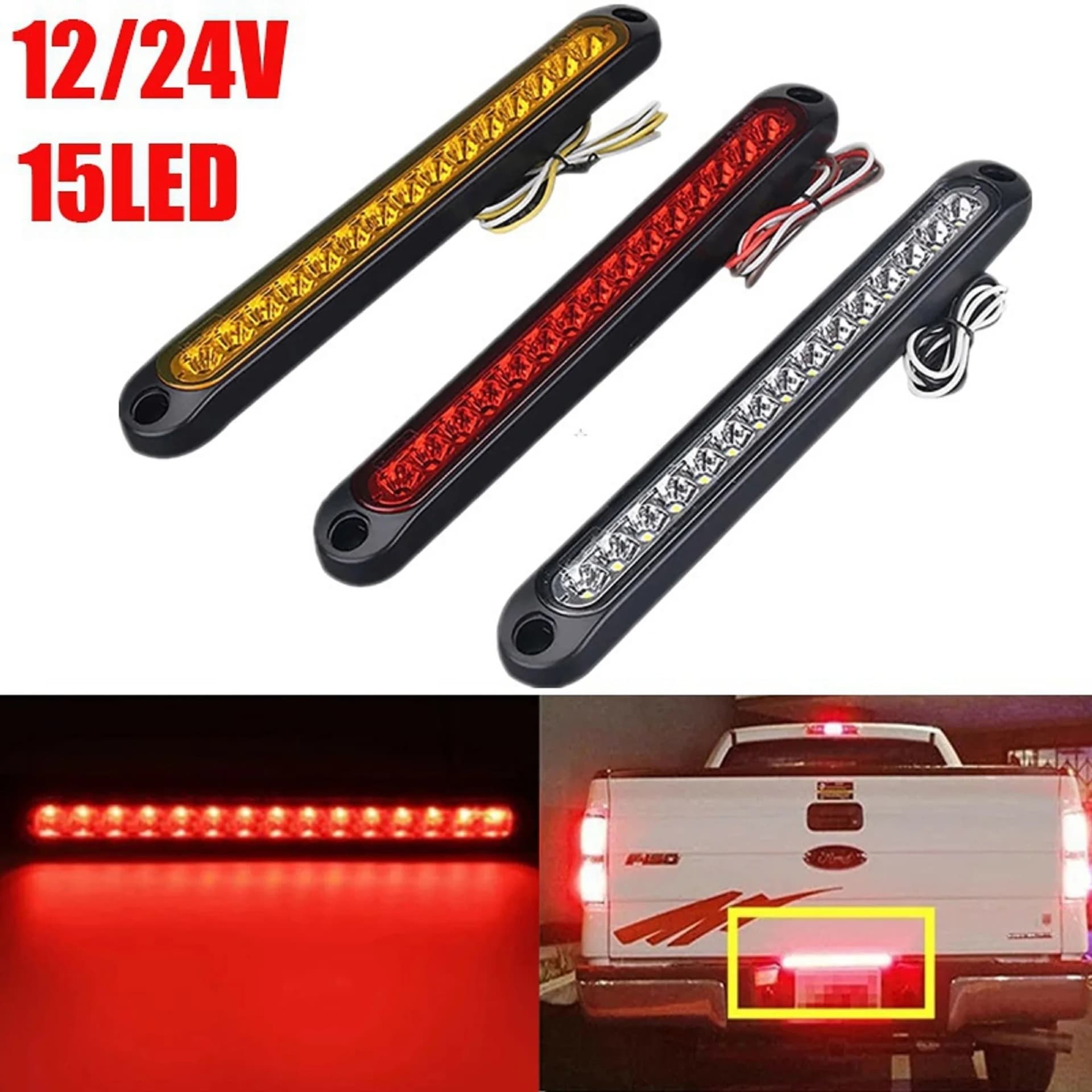 Cross-border Supply 15LED High Mount Stop Light, 15LED Truck Tail Light, 15LED Trailer Tail Light eBay