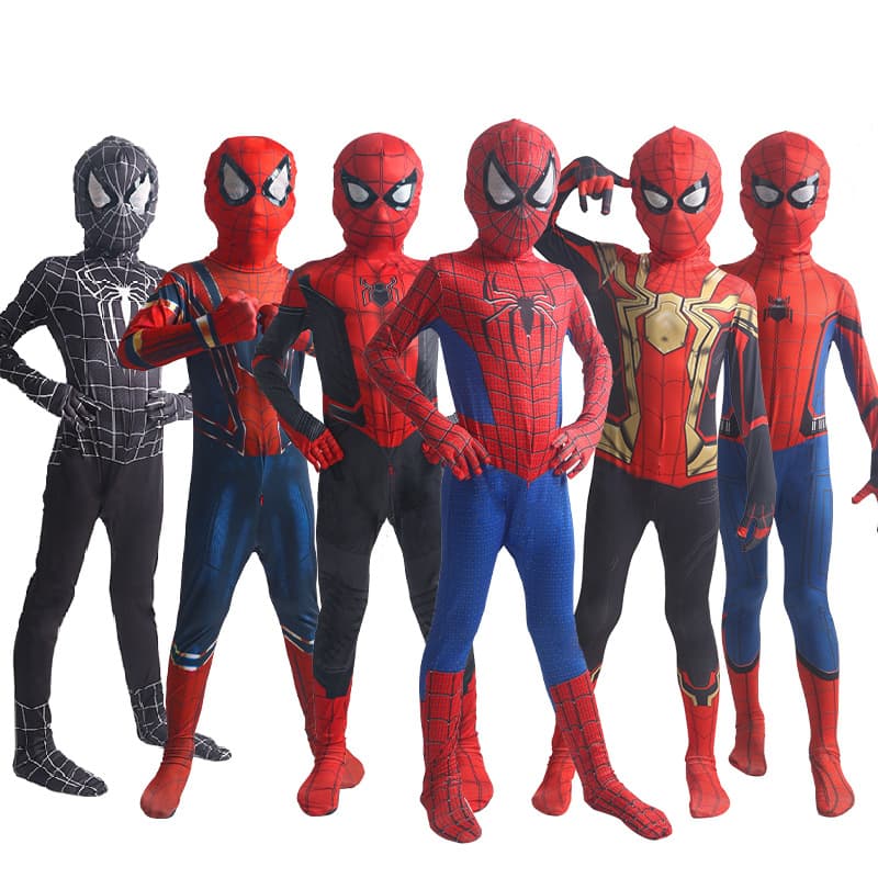 Spider-Man Super Onesie Children's Halloween Costume Expedition Clothes Iron Miles Costume Gwen
