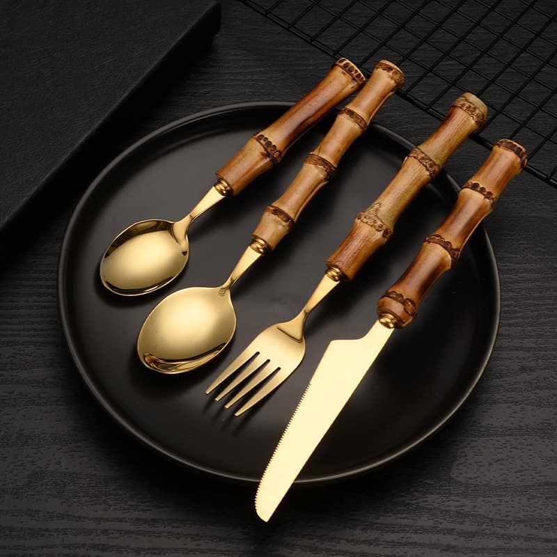 Daily Use Cutlery Set Knife Fork Spoon Set Modern Simple Style Dinnerware Utensils Stainless Steel Mirror Polished
