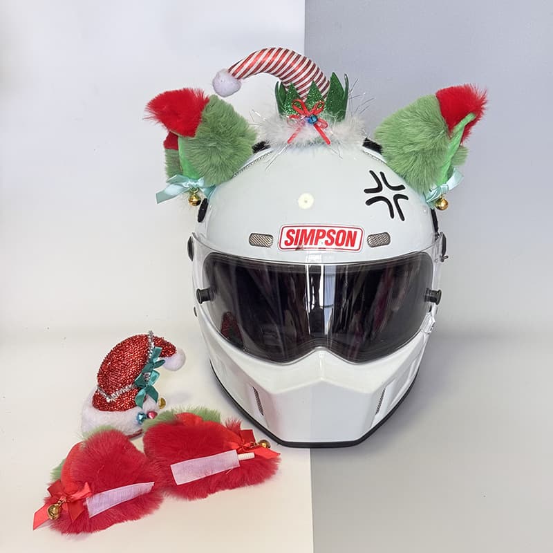 Ski Helmet Cover Decorative Fox Ears Accessory Motorcycle Full Face Helmet Gear Cat Ears Bear Christmas Ears