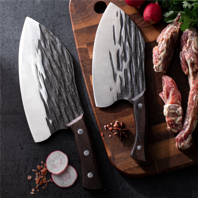 Forged Bone Knife Multi-Purpose Kitchen Knife Stainless Steel Chicken Wing Wood Traditional Retro Kitchen Knife Forged Slicing Knife