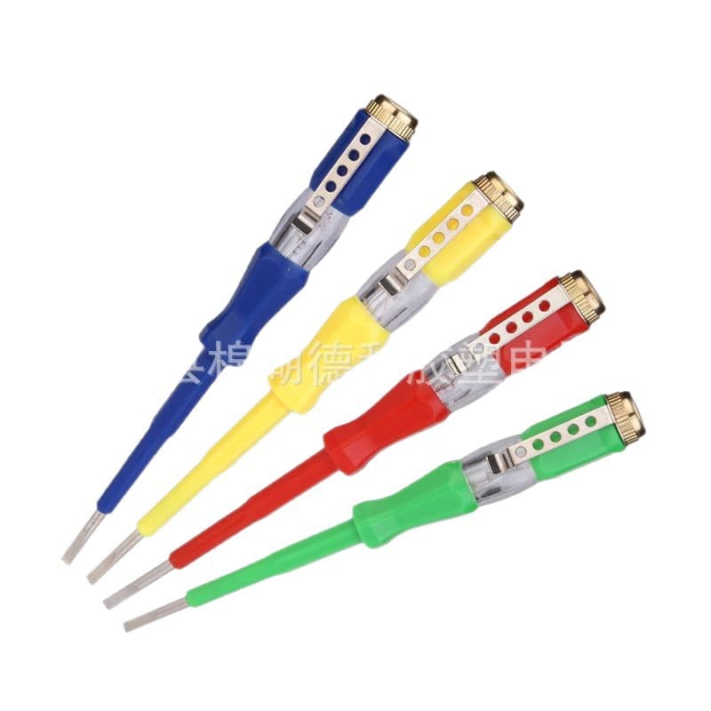 Factory Direct Supply Voltage Tester New Model Voltage Tester Copper Cap Strong Magnetic Steel Shaft Colorful Series Induction Voltage Tester Test Pen