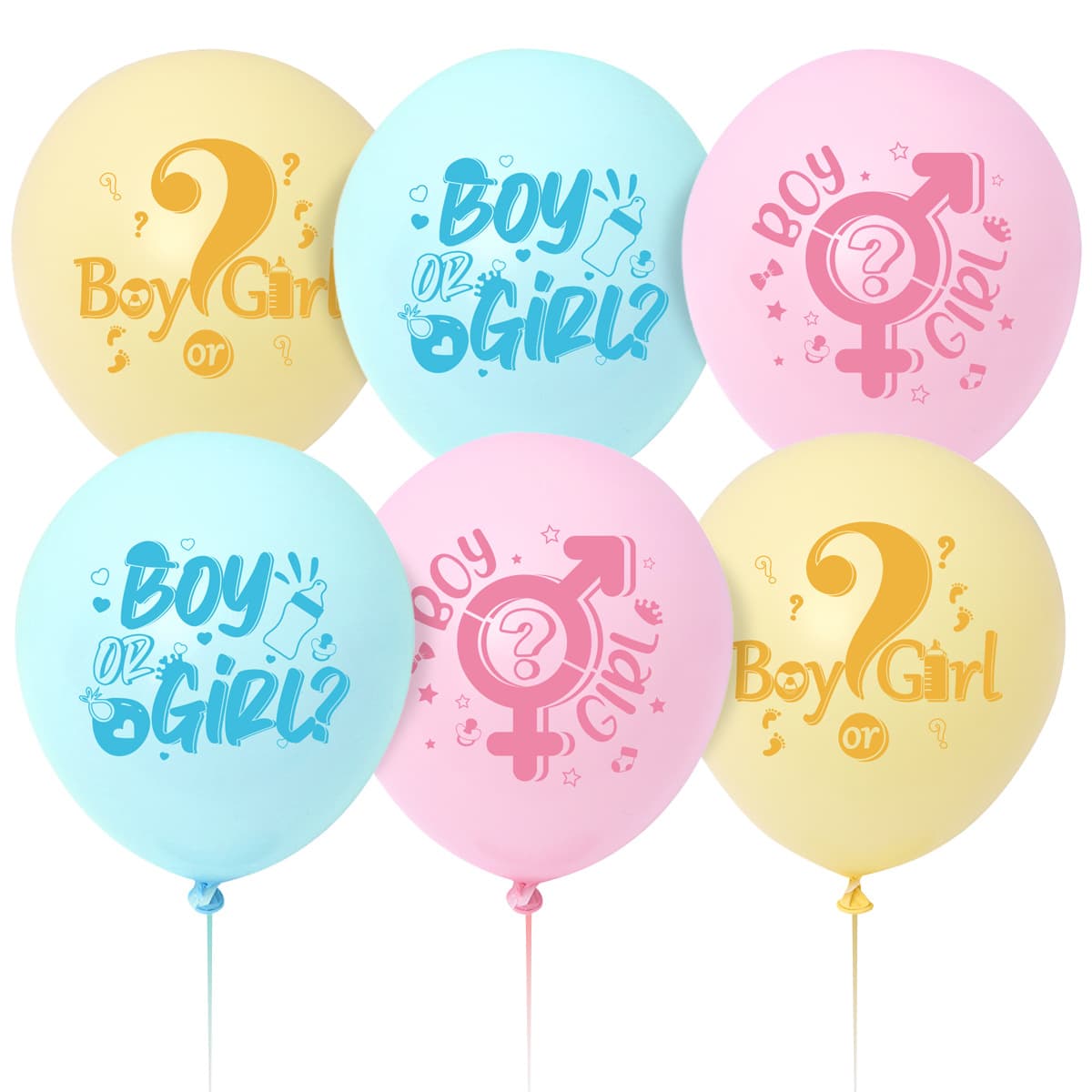 Cross-border Gender Reveal Party Balloons, Boy Girl Balloons, Baby Shower Party Decorations