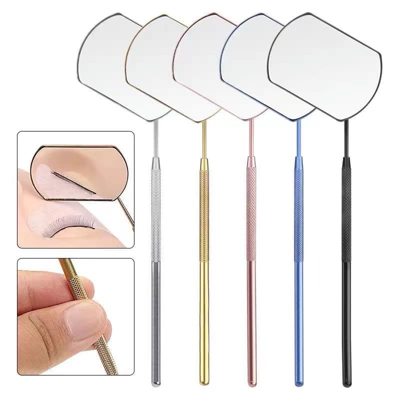 Eyelash extension tools: small mirror for checking eyelashes, anti-curling, anti-fog, mirror-finish eyelash extension tools, eyelash technician assistance.