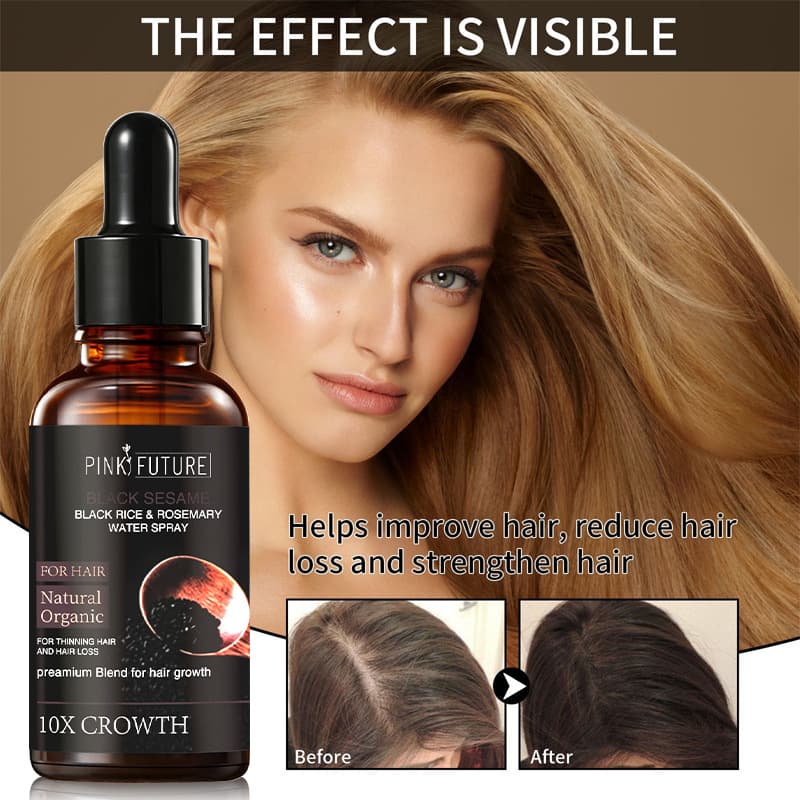 Hair Serum 30ml Black Sesame Hair Care Moisturize Hair Roots Anti Breakage Cross-border Supply Hair Care Essence