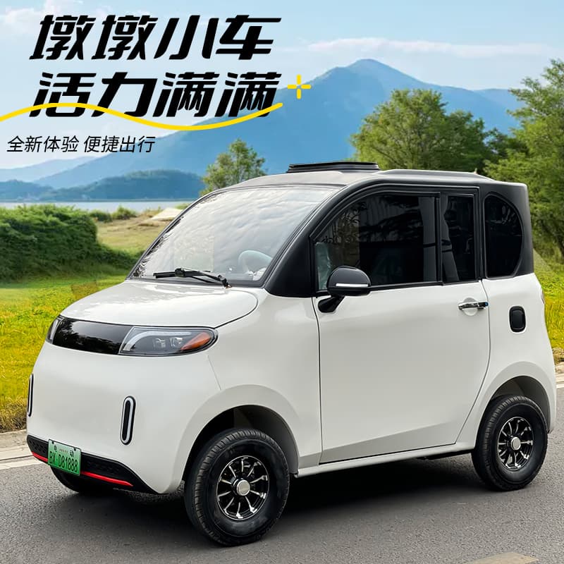 New Model Dundun Four-Wheel Electric Vehicle Home Lady Small Heated and Cooled Scooter Fully Enclosed Four-Wheel Battery Car