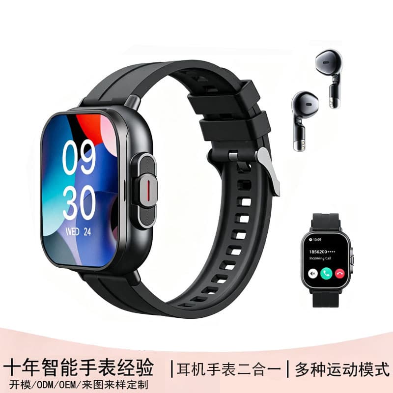 Cross-border Hot Selling Sports Outdoor Smart Watch ⌚️ D8 2-in-1 TWS Bluetooth Call Heart Rate Sports Sleep