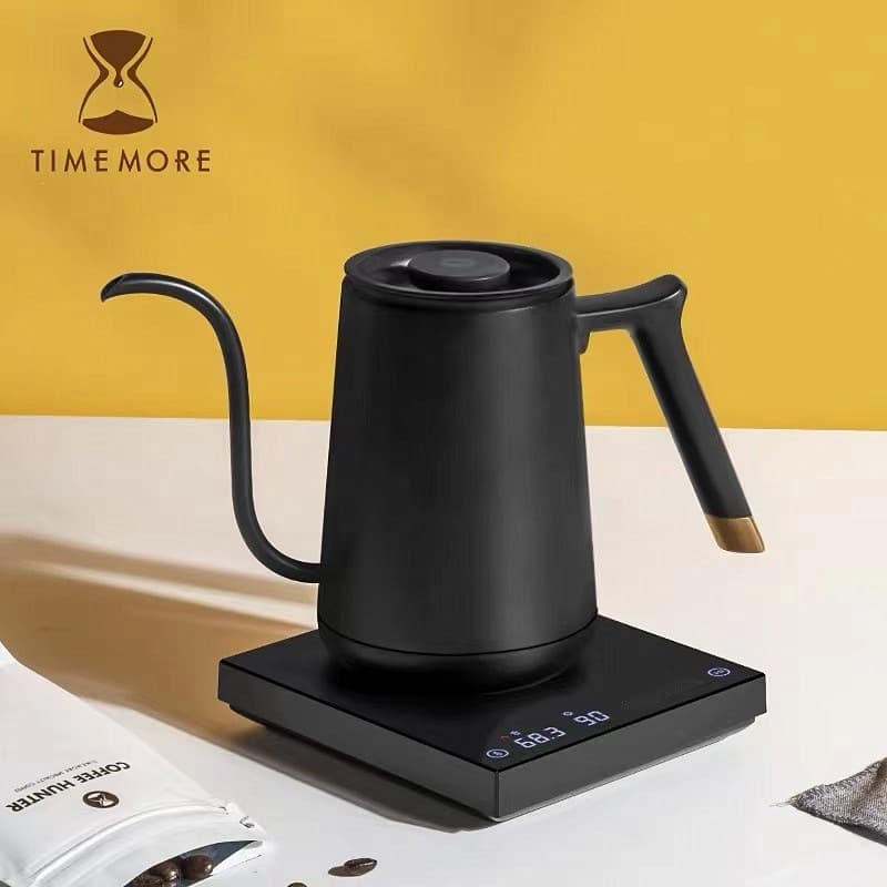 Fish Smart Temperature Control Pour-Over Kettle, Household Gooseneck Coffee Kettle, Stainless Steel Electric Kettle, Tea Brewing Temperature Control Kettle