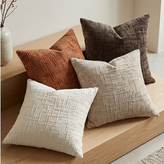 Simple Chenille Throw Pillow Cover Luxury Decorative Cushion Cover for Living Room Sofa Chenille Pillow Cover Insert Not Included