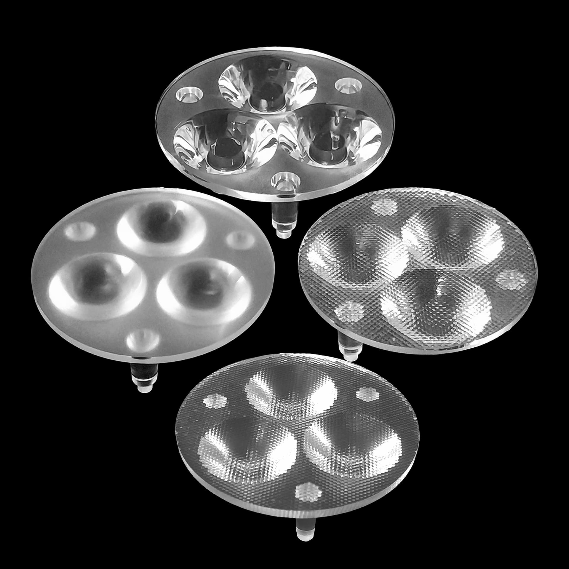 Supply 50mm diameter three-head flat sand surface bead surface module lens for imitation lumens and 3535 3030 2835
