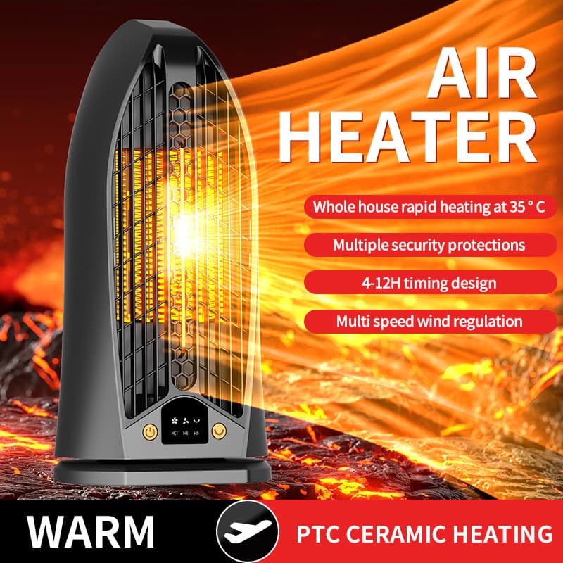 Cross-border hot-selling new fast-heating hot air blower, office heater, energy-saving oscillating PTC heater, home heater.
