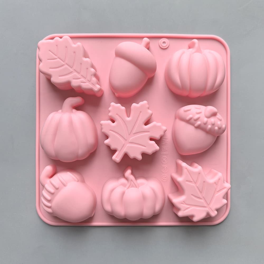 9-Cavity Assorted Flower-Shaped Food-Grade Silicone Mold for Chocolate, Candy, Jelly, Pudding, and DIY Soap