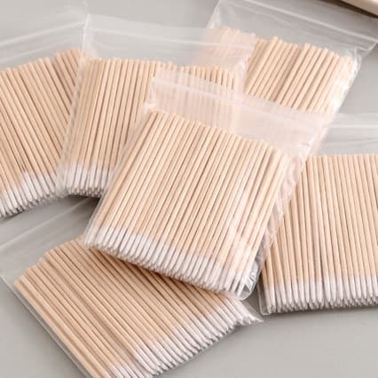 Single-pointed cotton swab for makeup, small-headed cotton swab for fine line embroidery, beauty salon tipped eyeliner, ultra-fine tipped toothpick