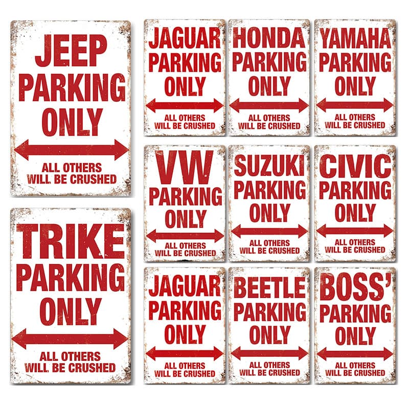 Tin Sign for Bars, Clothing Stores, Home Wall Decor, Tin Metal Decor Cross-border Exclusive Decorative Warning Sign