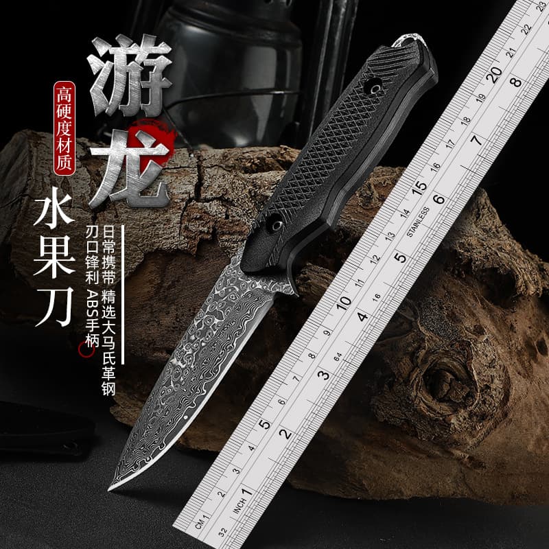 High Hardness Damascus VG10 Multi-Layer Steel Portable Outdoor Knife Fruit Knife Camping Multi-Function