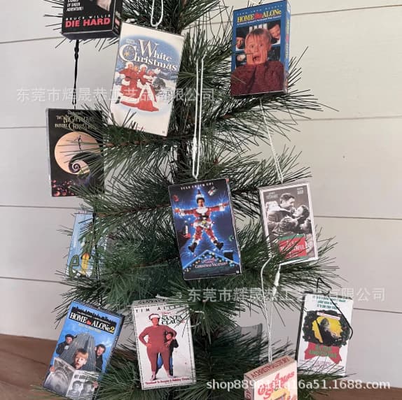 Cross-Border Mini Vhs Christmas Movie Ornament Mini Vhs Christmas Movie Ornament