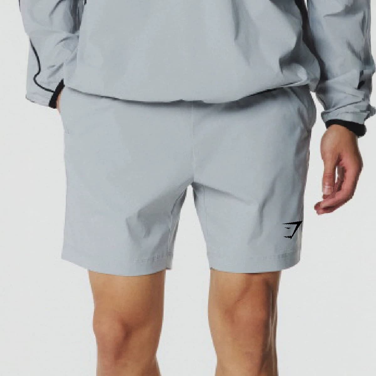 GYMSHARK Summer Quick-Dry Breathable Shorts for Men Muscle Sports Fitness 3/4 Length Outdoor Training Shorts with Print