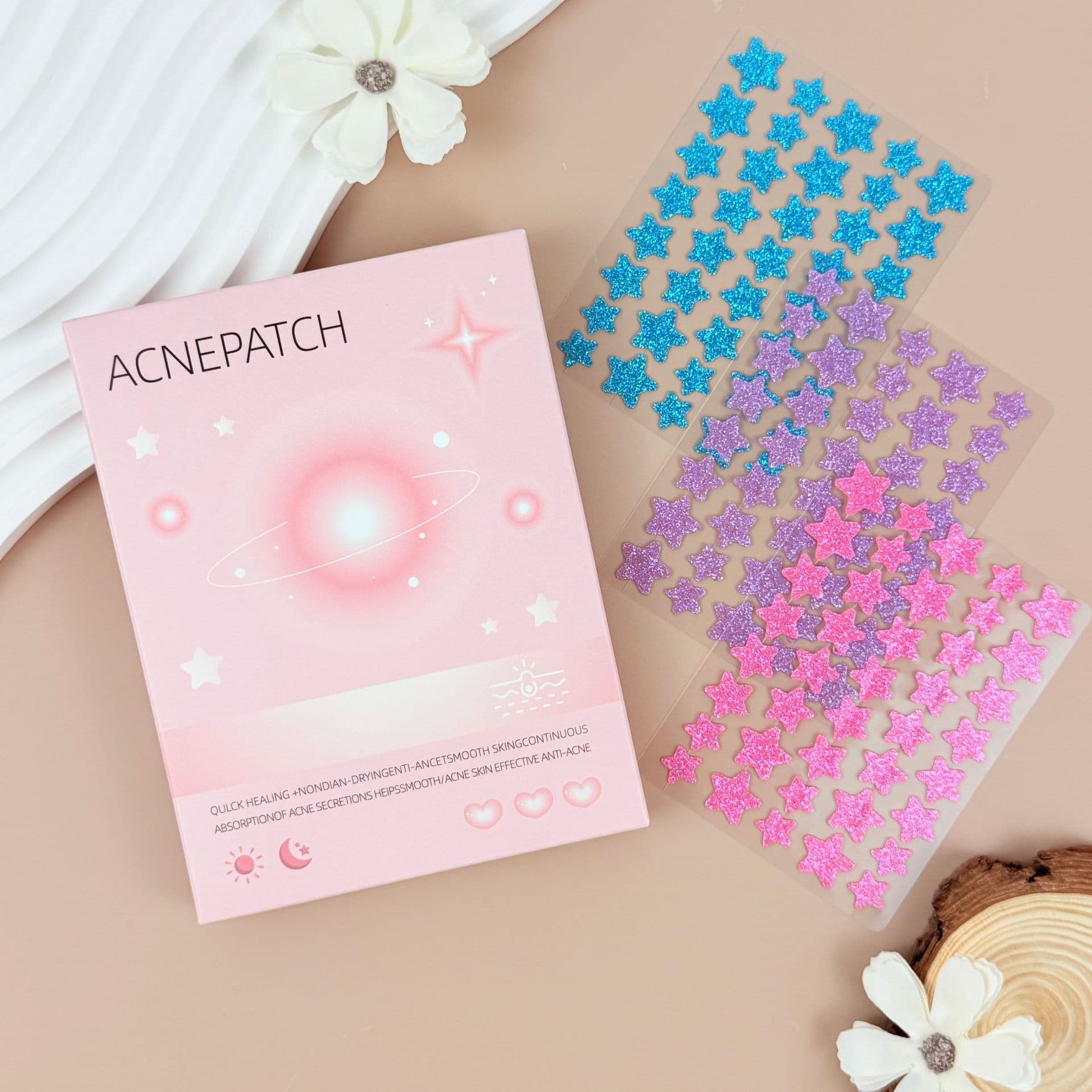 ACNE Star Hydrocolloid Acne Patch Salicylic Acid Acne Patch Glitter Powder Star Patch Source Factory Wholesale Acne Patch