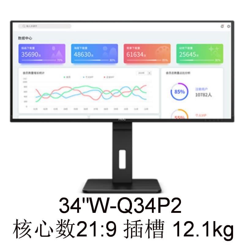 Monitor (1) Q34P2 34" IPS Technology Negotiable Price with Invoice Available