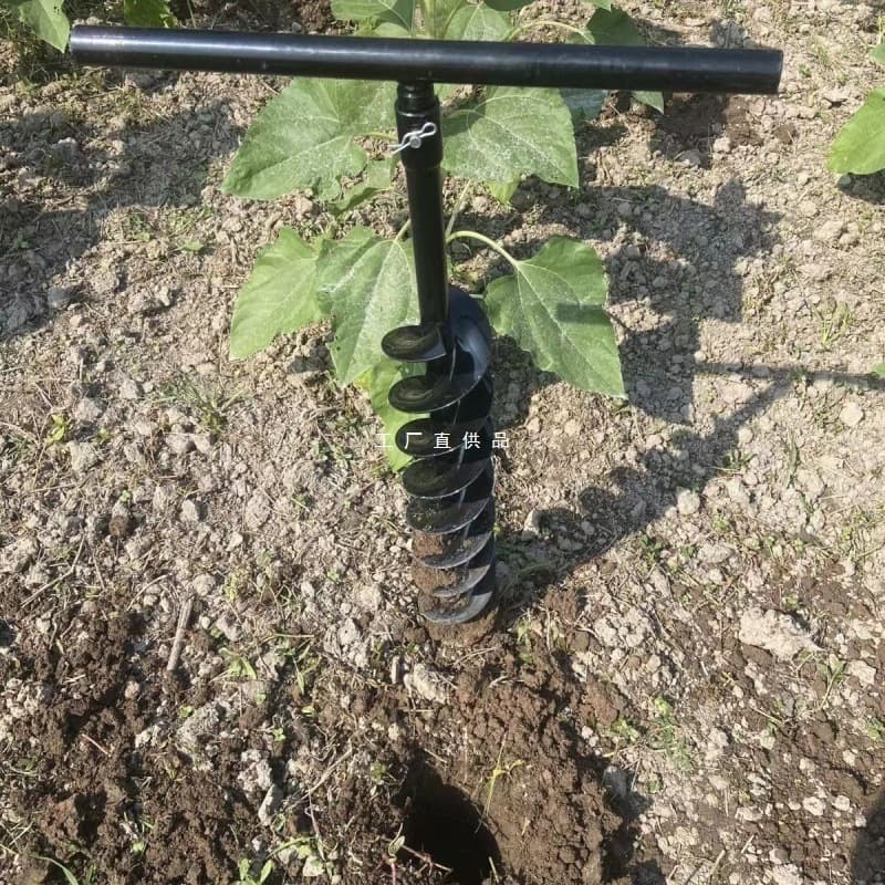 Manual hole digging tool for land, pit drilling, greenhouse staking, pipe insertion, hole drilling, planting tools