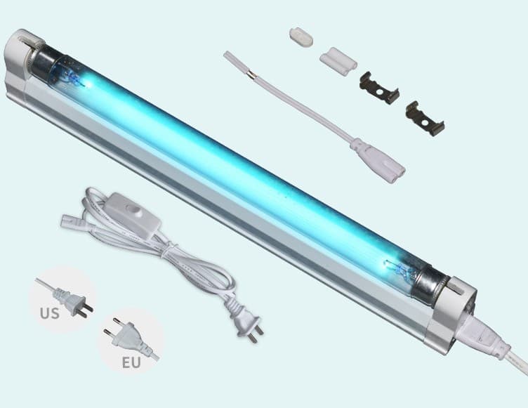 T5 UV Disinfection Lamp for Home, Sterilization Lamp, Dust Mite Removal UV Lamp, Ozone-Free Purple Light Disinfection Lamp Tube for Wardrobe, Fluorescent