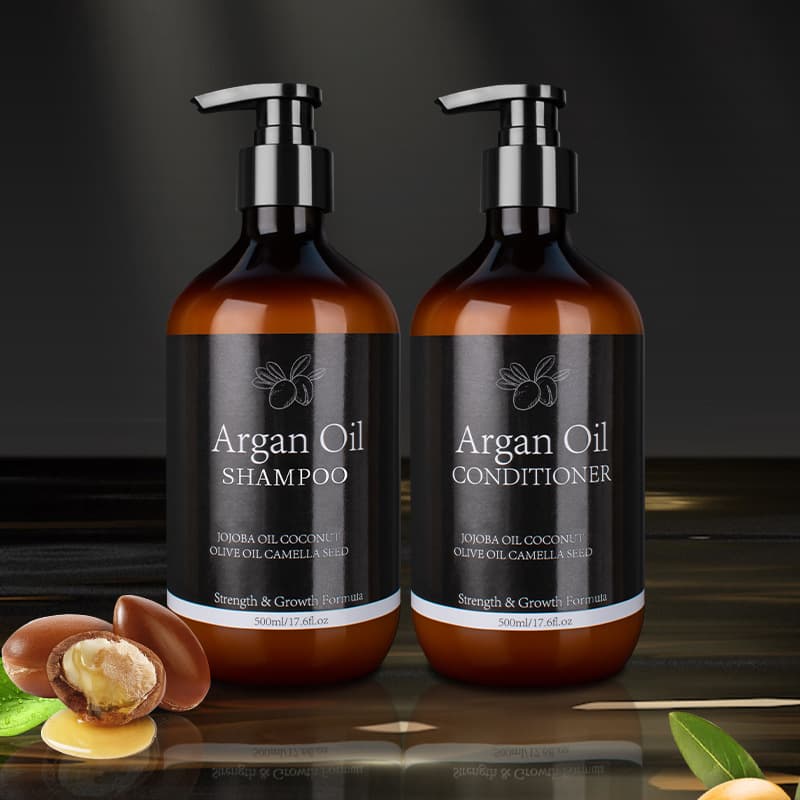 Cross-Border Wholesale Moroccan Nut Oil Shampoo Keratin Nourishing Hair Shampoo Set
