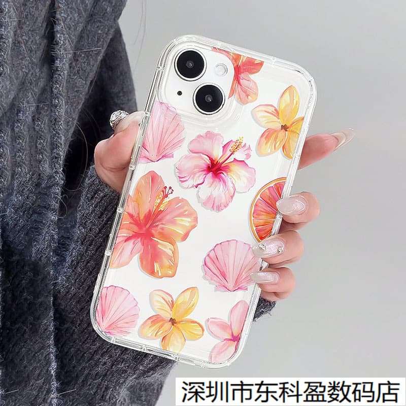 Bright pink lily suitable for iPhone11/12/13/14/15/16promax Apple xs/xr mobile phone case